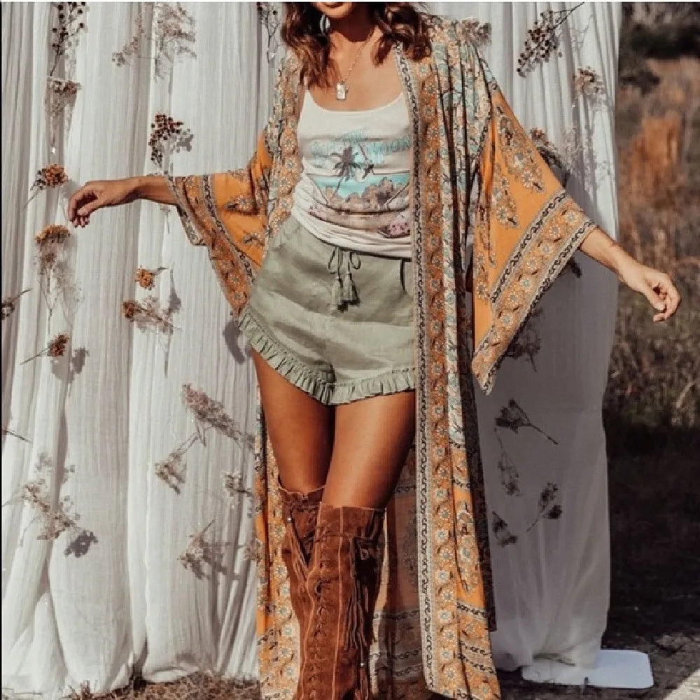 Bohemian Long Kimono