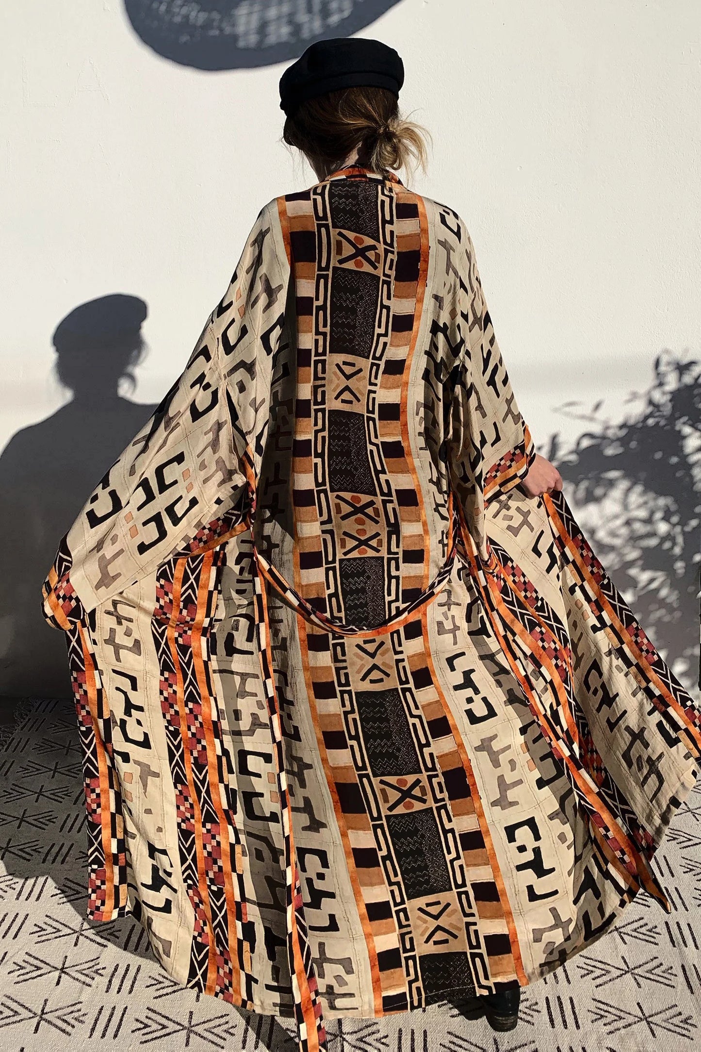Bohemian Printed Kimono Dress