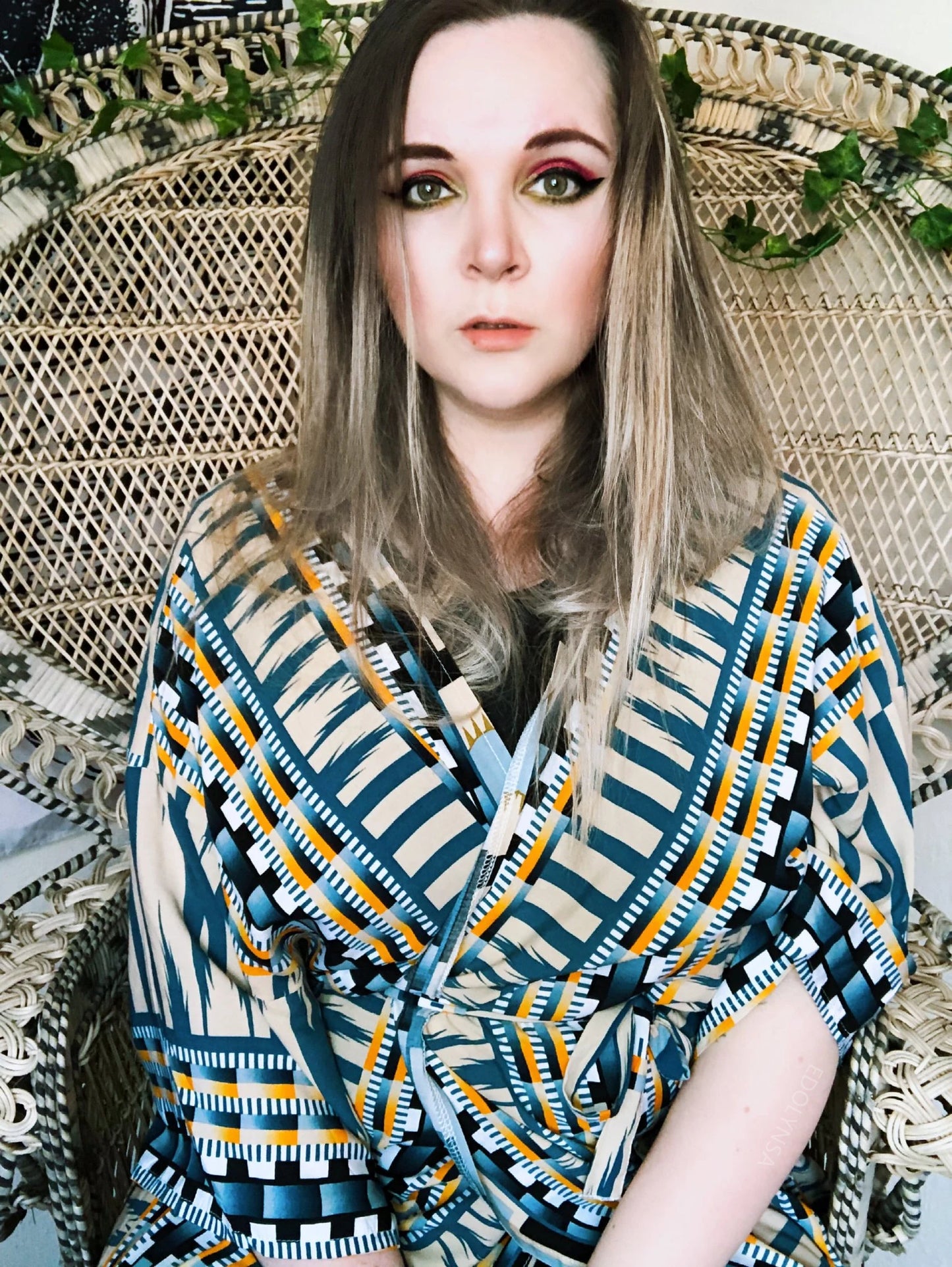 Bohemian Printed Kimono Dress