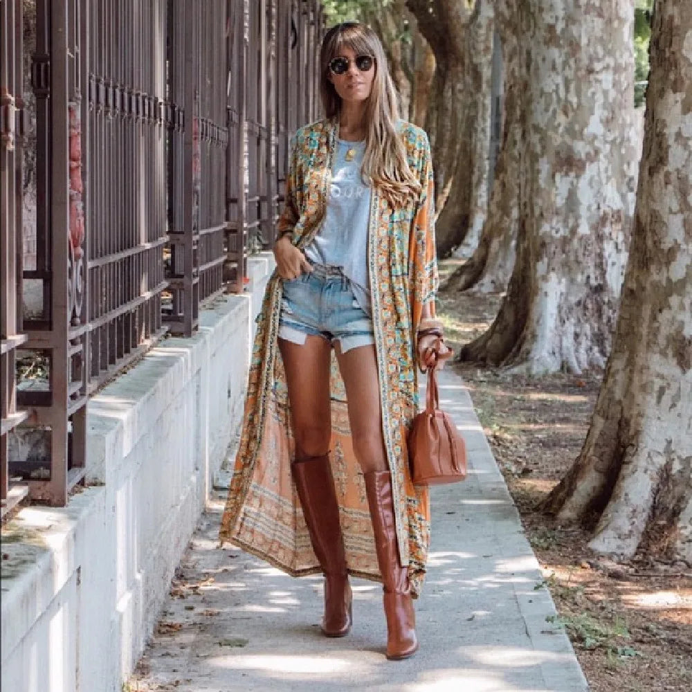 Bohemian Long Kimono