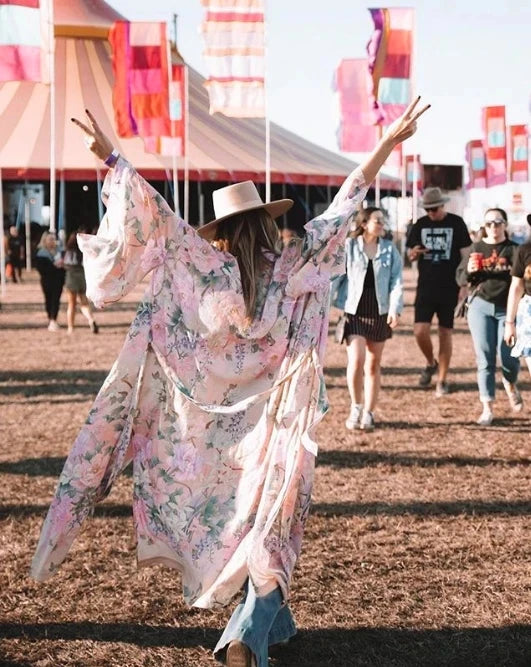Bohemian Long Kimono