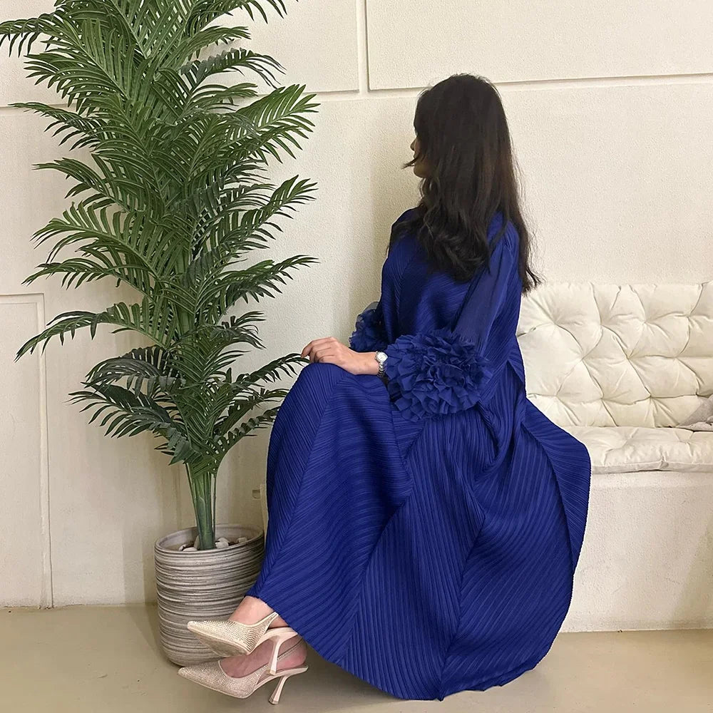 Maxi Dress Mesh Petal Sleeve