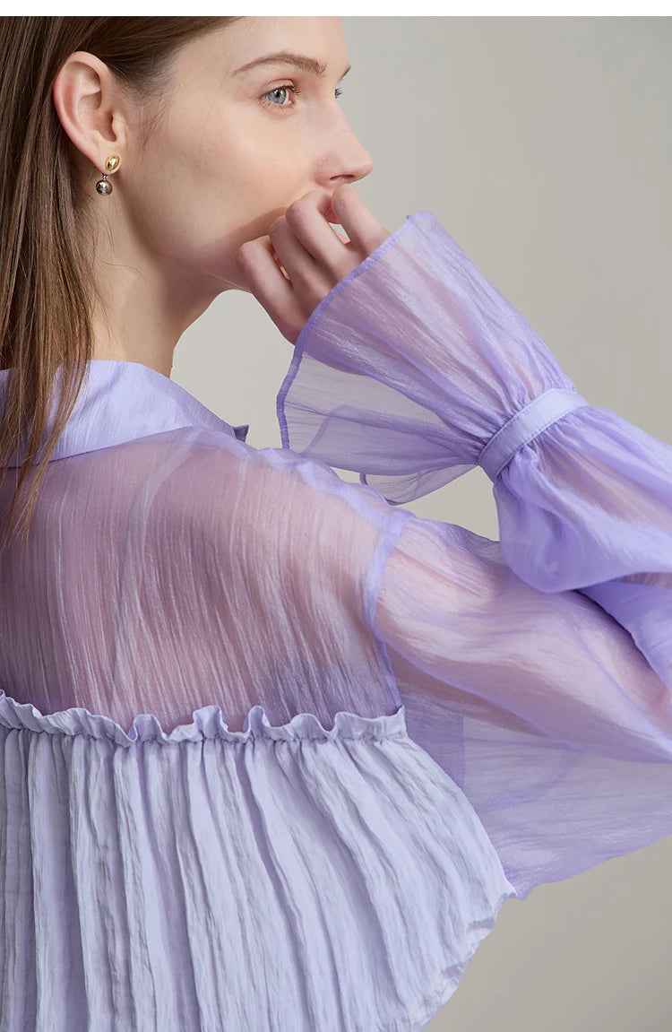 Sleeves Chiffon Shirt