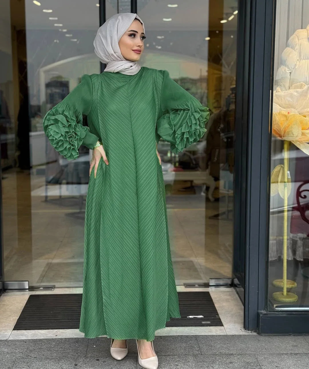 Pleated Luxury Dubai Dress