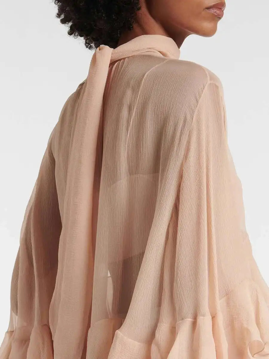 Ruffles Loose Blouses T Shirts