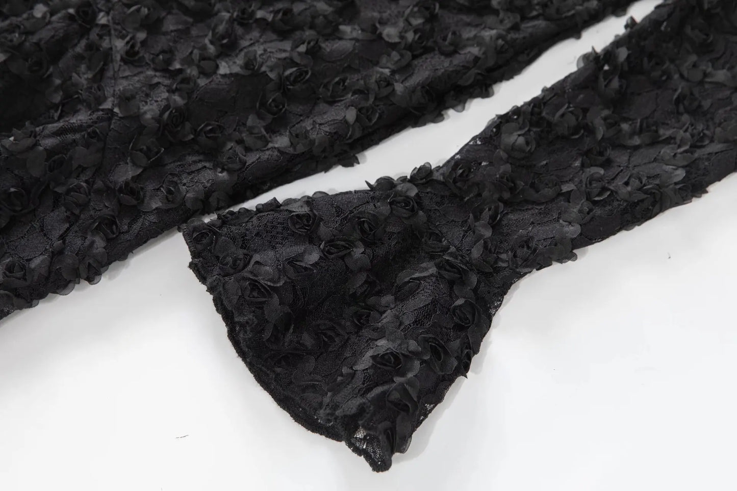 Black Lace Midi Dress Long Sleeve