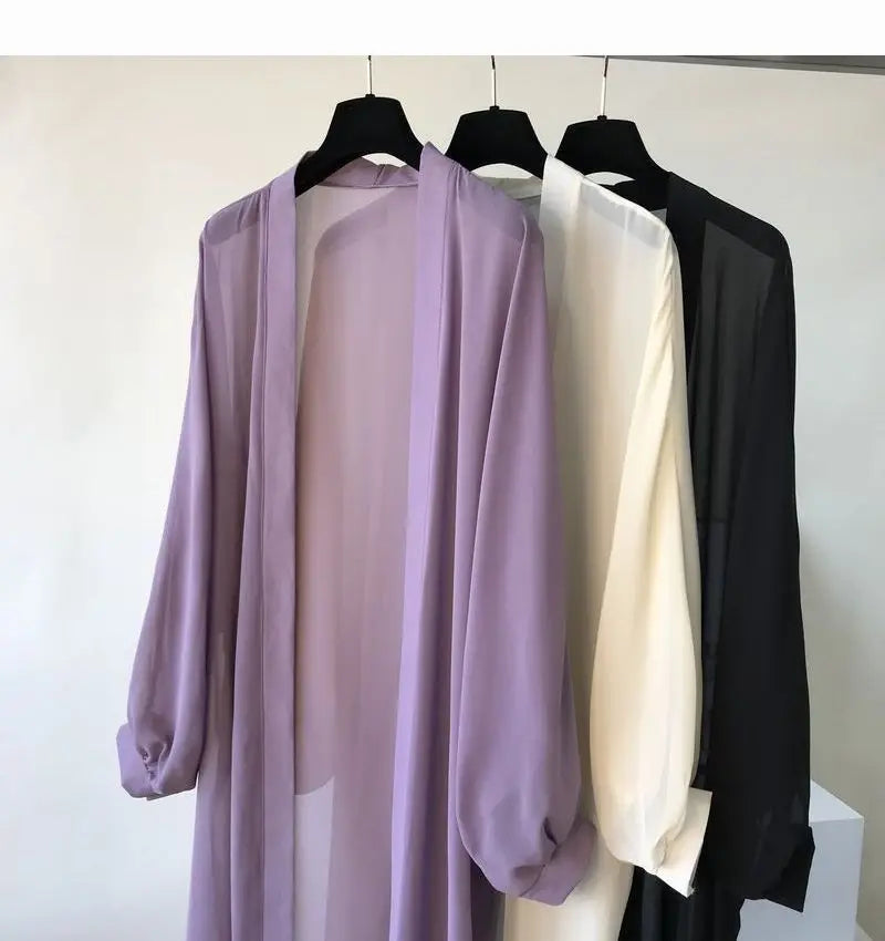 Loose Sunscreen Shawl Chiffon Cardigan Tops