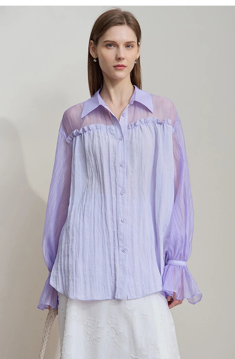 Sleeves Chiffon Shirt