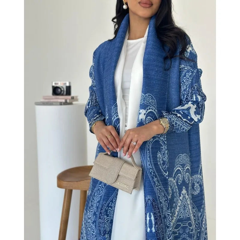 Trench Coat Long Sleeve Luxury Abaya