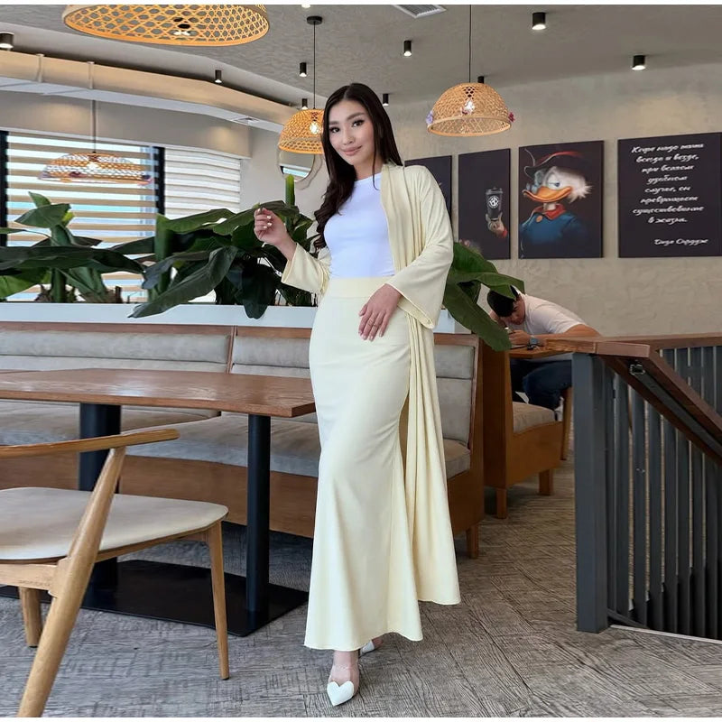Skirt & Long Cardigan Outfit