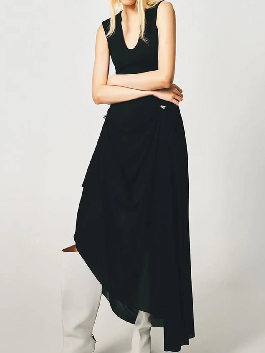 Spliced Folds Dress
