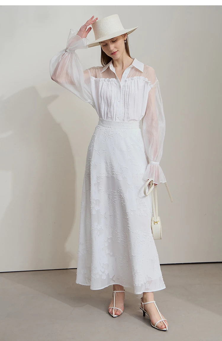 Sleeves Chiffon Shirt