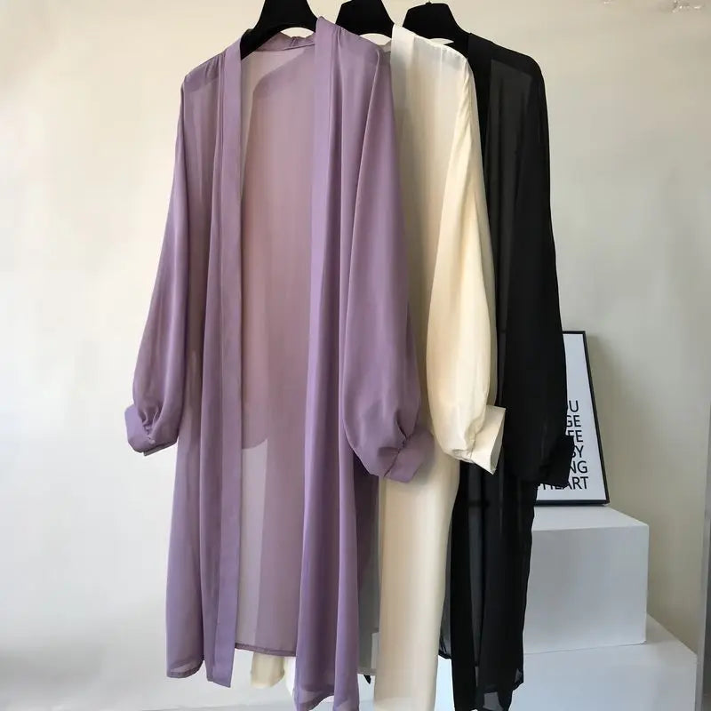 Loose Sunscreen Shawl Chiffon Cardigan Tops