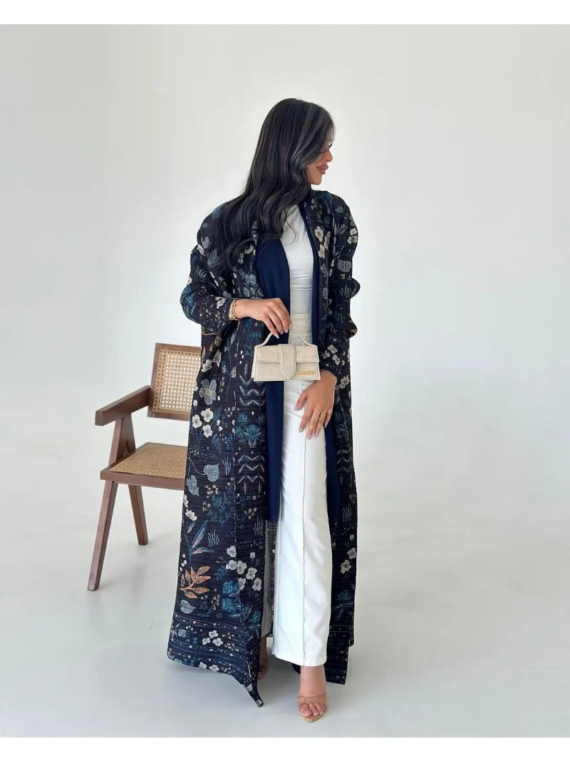 Trench Coat Long Sleeve Luxury Abaya