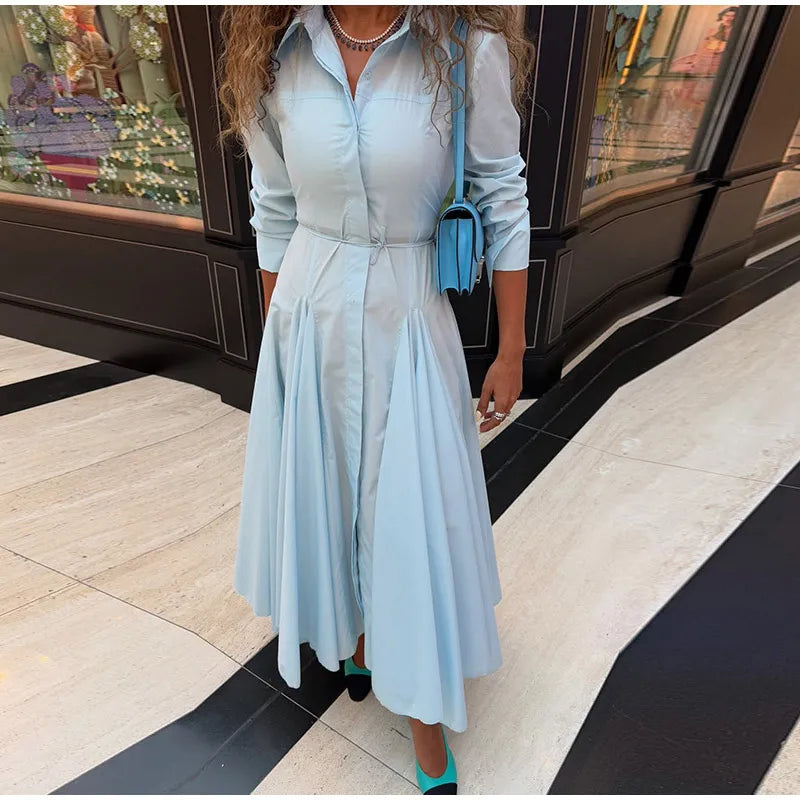 Solid Shirt Skirt Sets