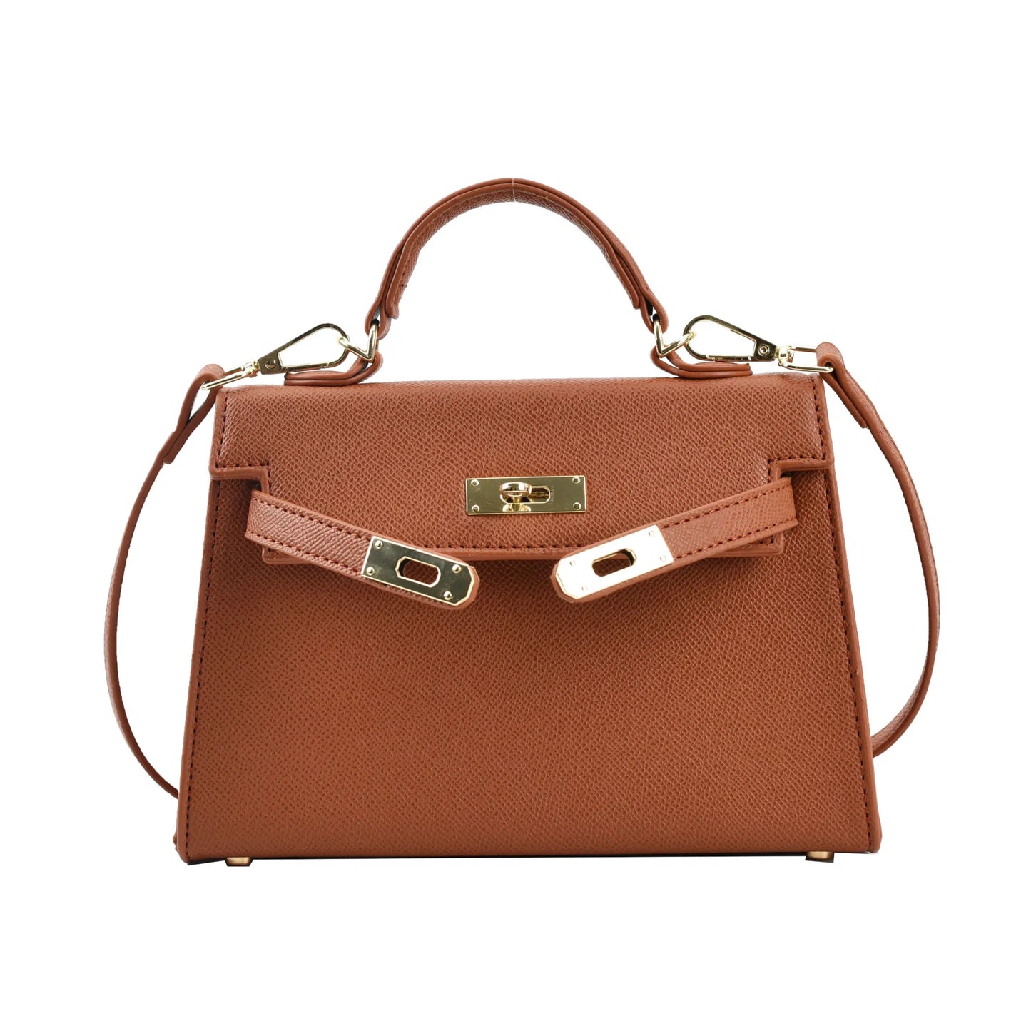 Lock-Flap Shoulder Handbag