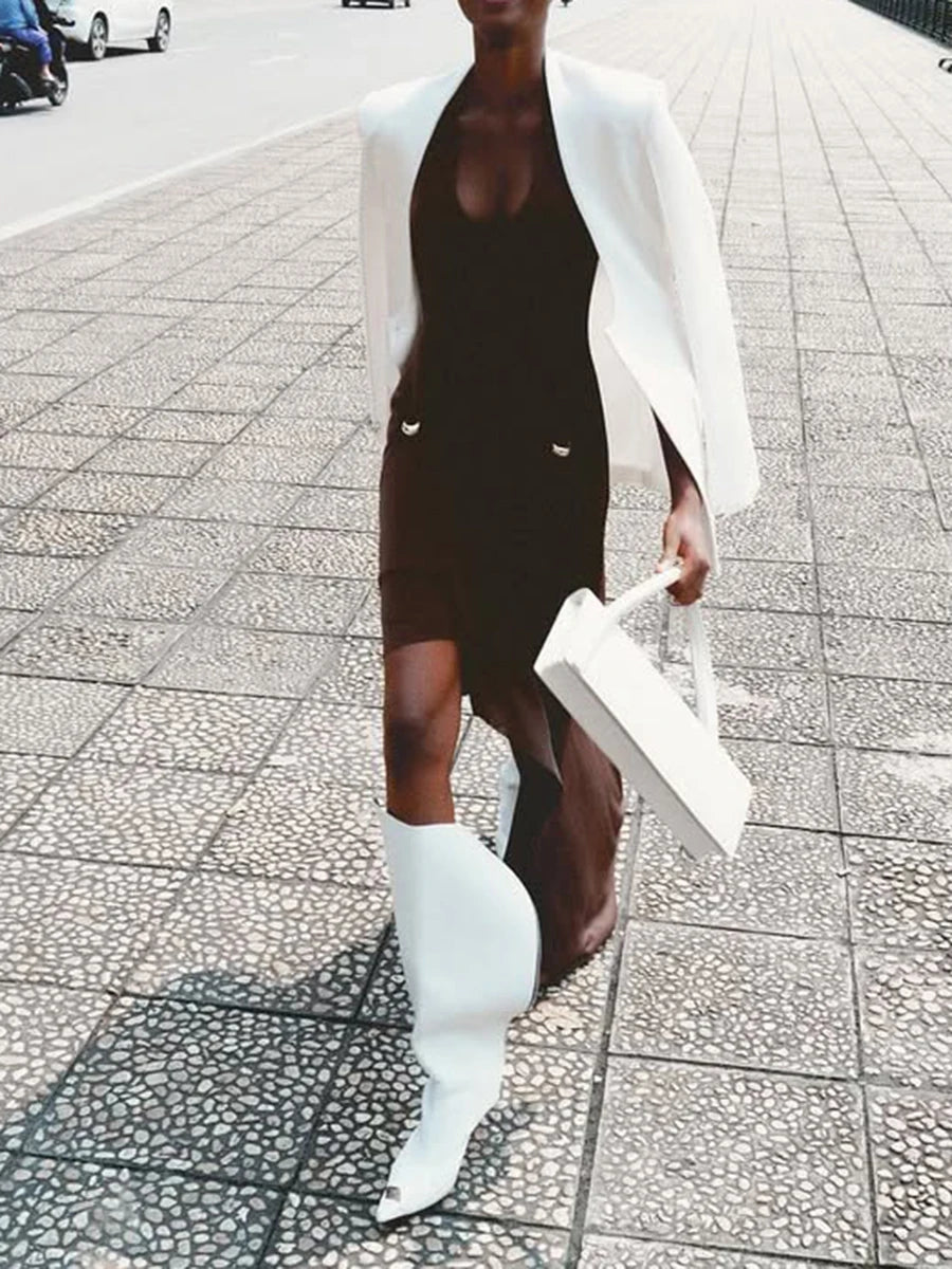 Spliced Folds Dress