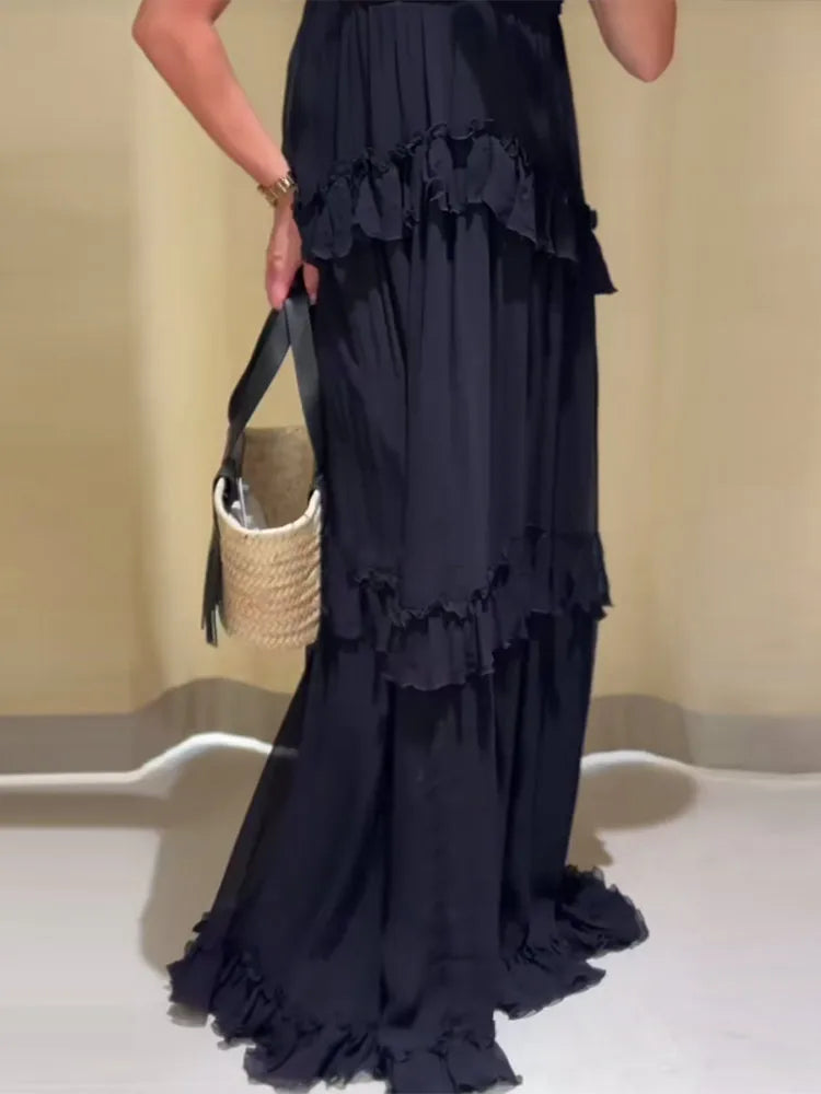 Ruffles Long Dress