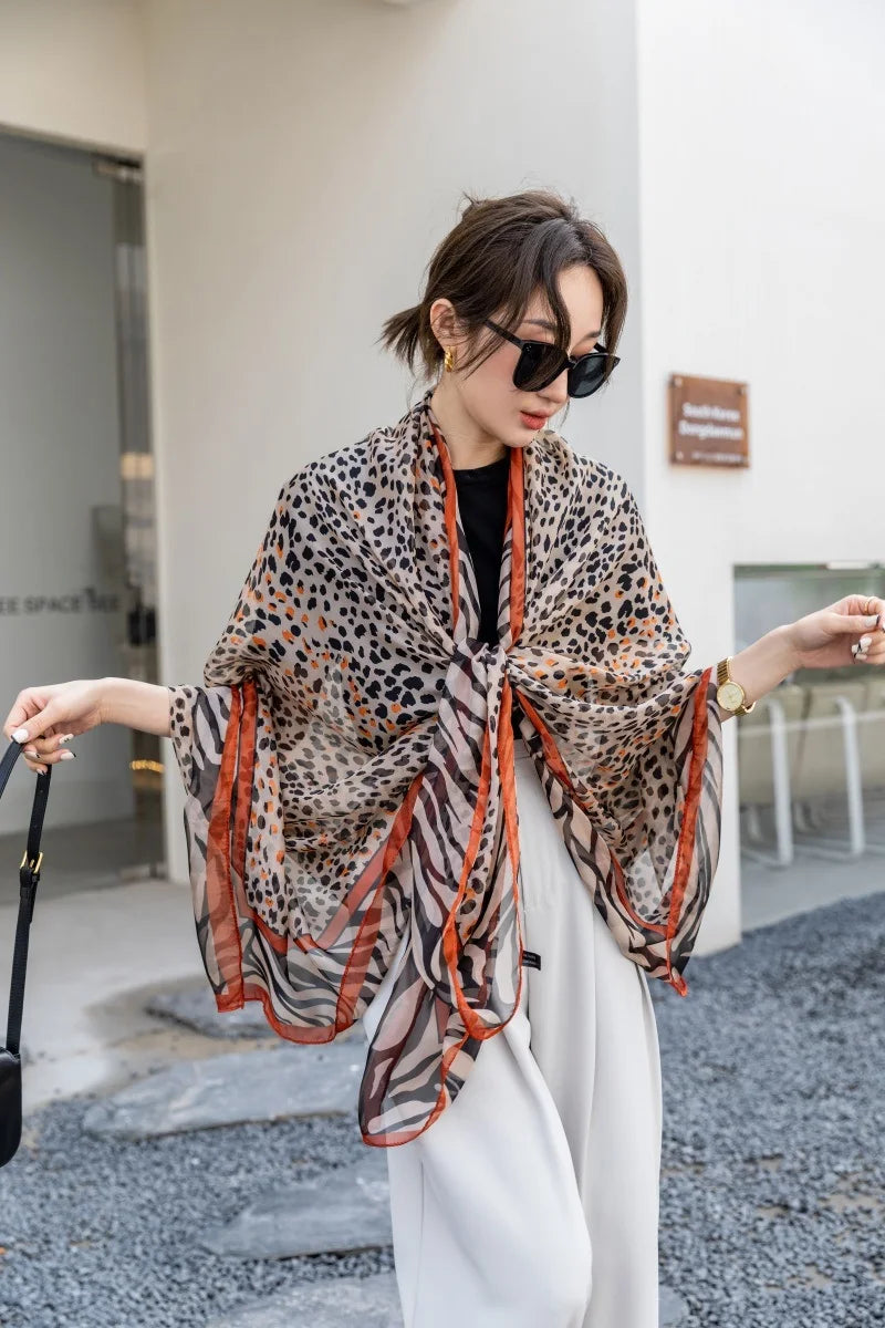 Thin Transparent Sunscreen Scarf Large Shawl Sarong
