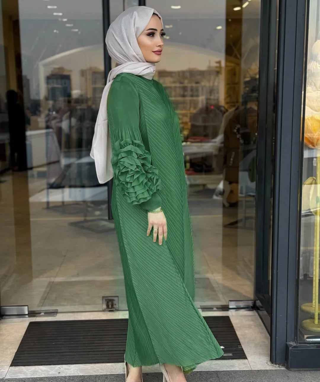 Pleated Luxury Dubai Dress
