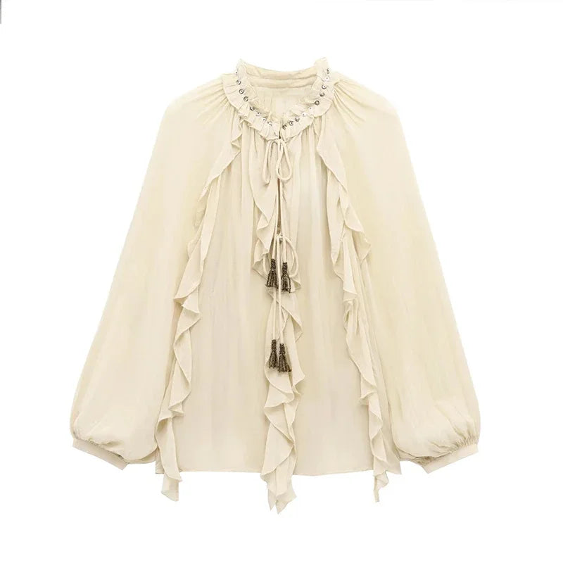 Ruffles Vest Shirt Mini Skirt 3 Pieces Set