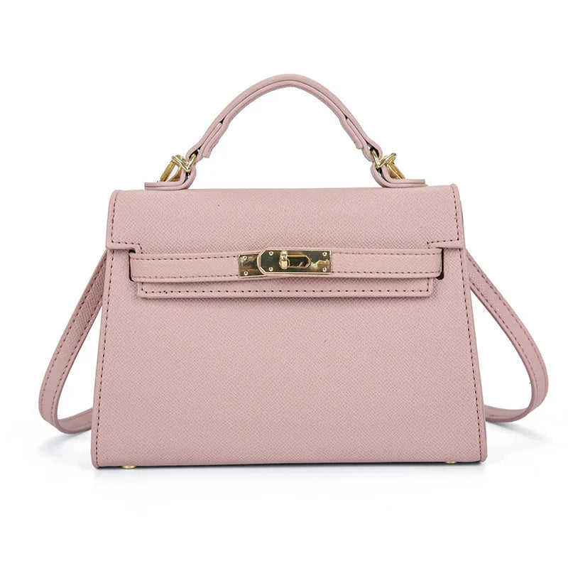Lock-Flap Shoulder Handbag