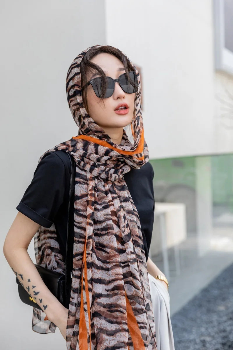 Thin Transparent Sunscreen Scarf Large Shawl Sarong