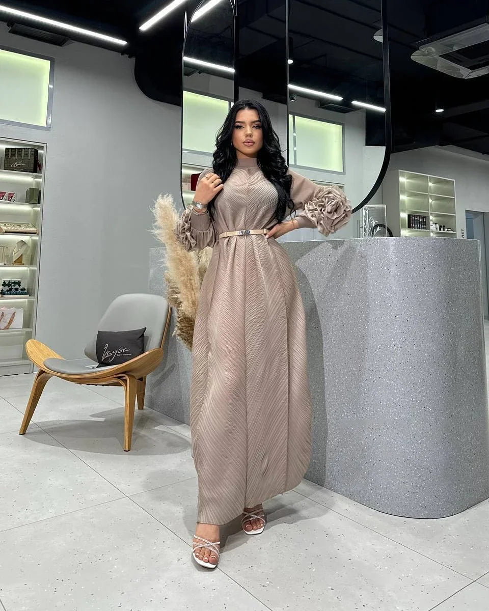 Pleated Luxury Dubai Dress