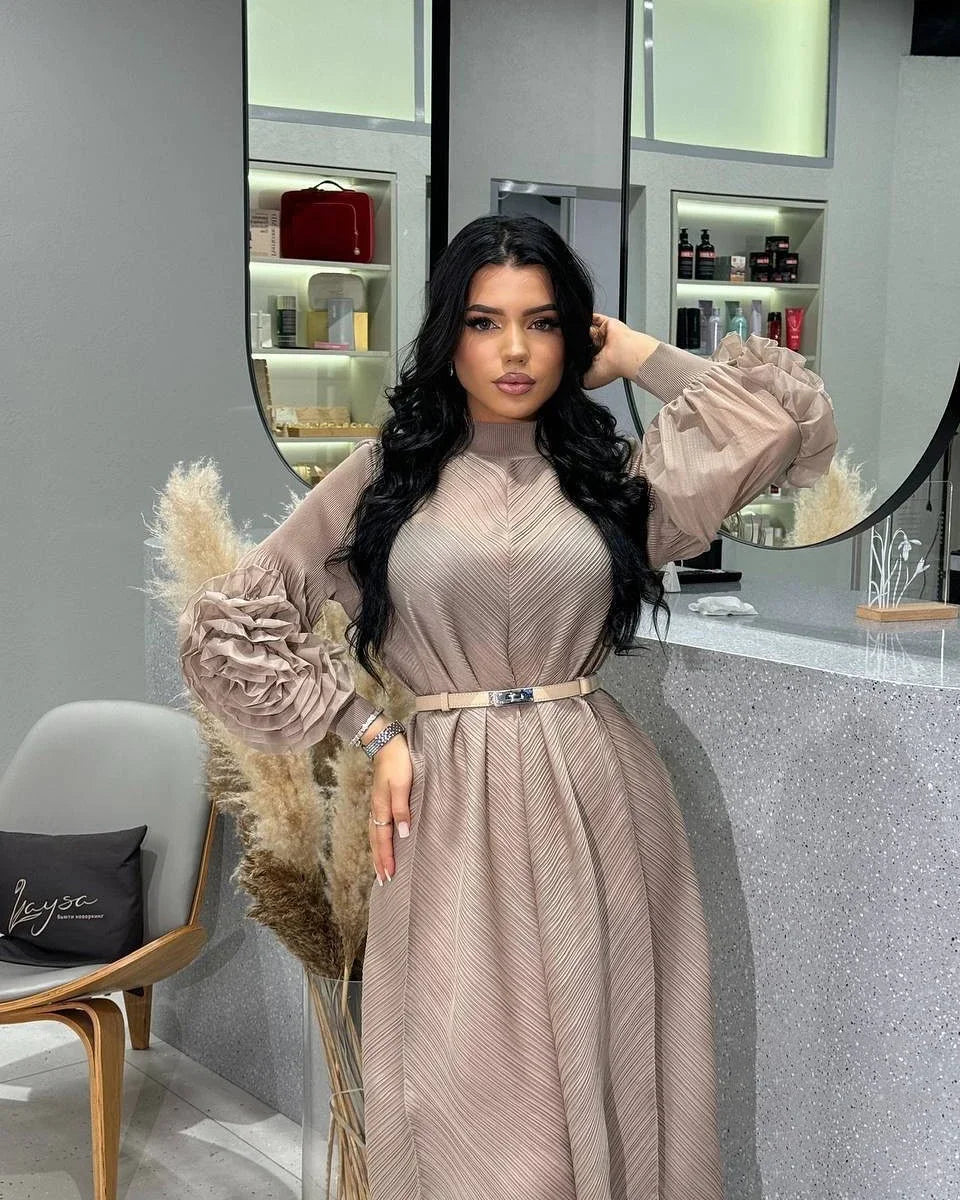 Pleated Luxury Dubai Dress