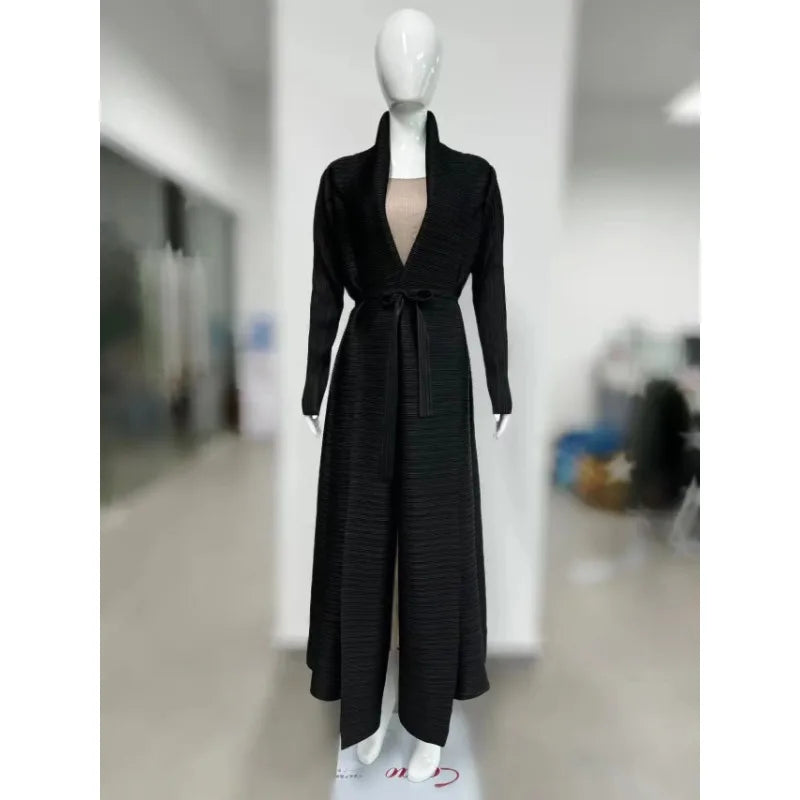 Luxury Long Trench Coat Loose Abaya