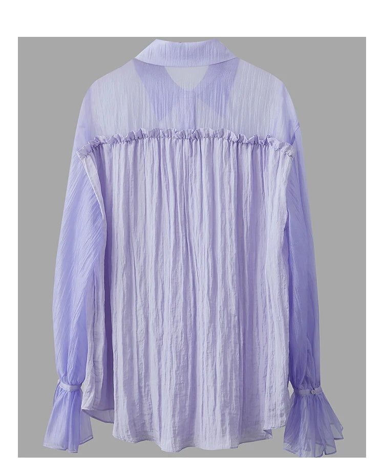 Sleeves Chiffon Shirt
