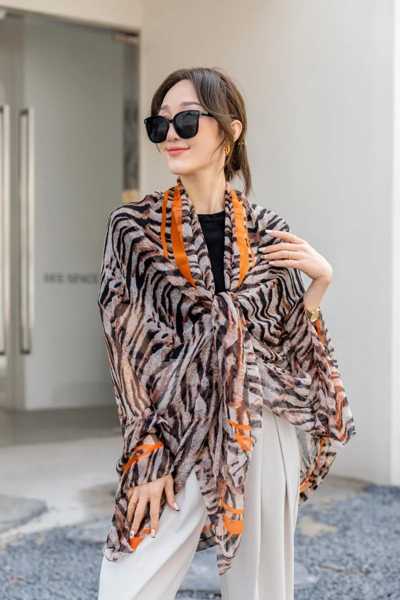 Thin Transparent Sunscreen Scarf Large Shawl Sarong