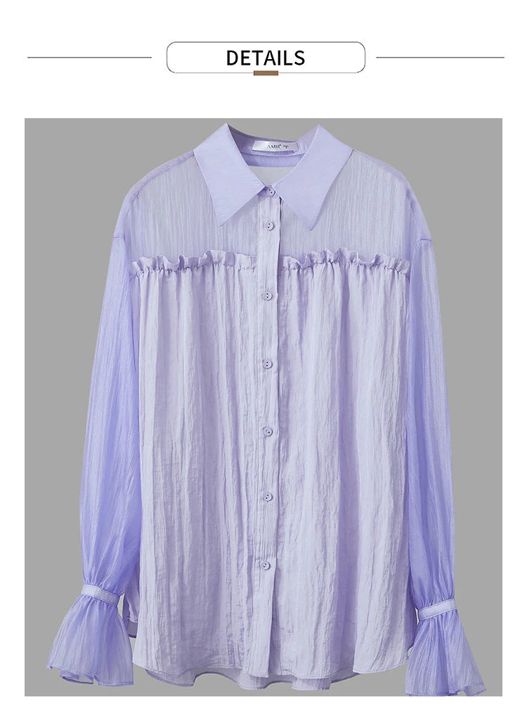 Sleeves Chiffon Shirt