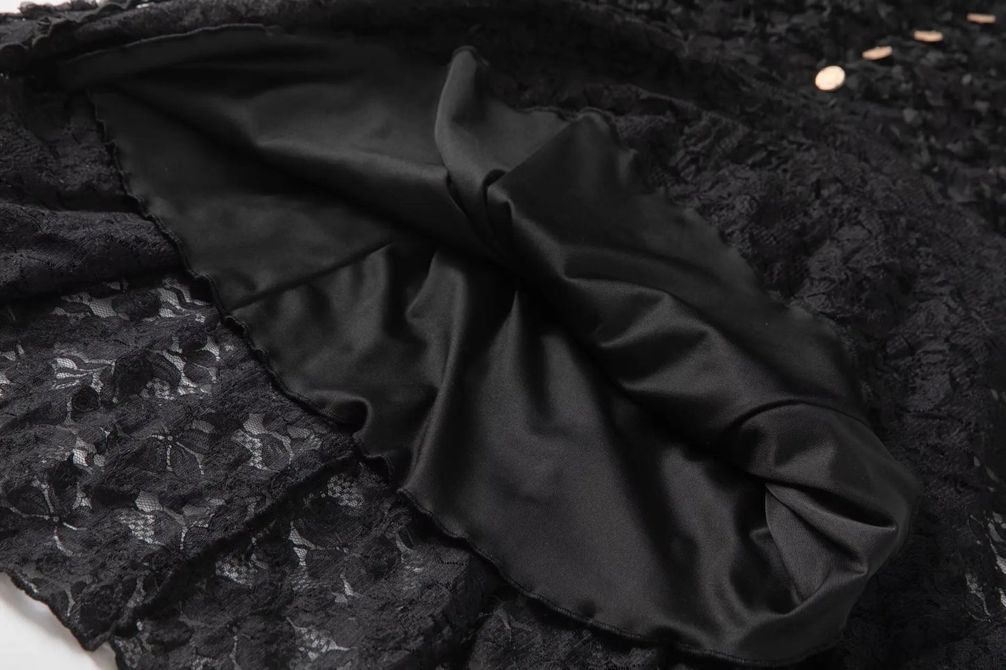 Black Lace Midi Dress Long Sleeve
