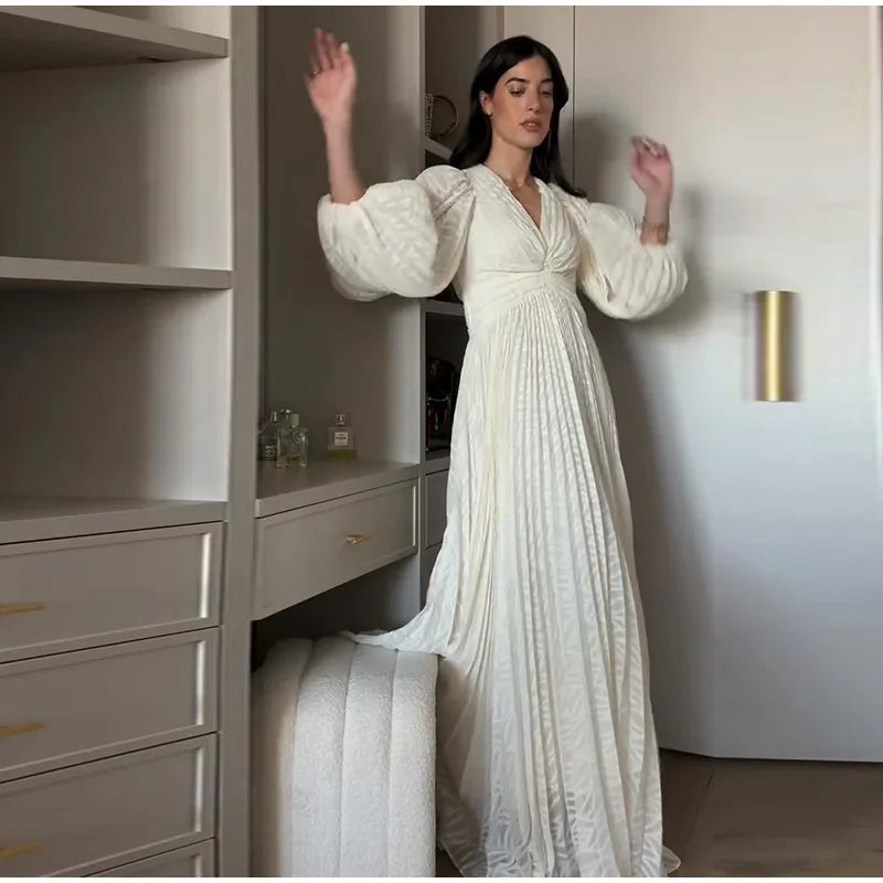 Pleated Long Dress