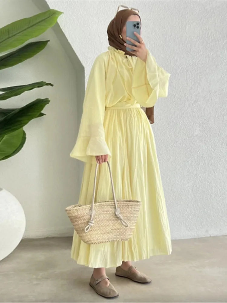 T Shirt & Ruffle Skirt Sets outfit