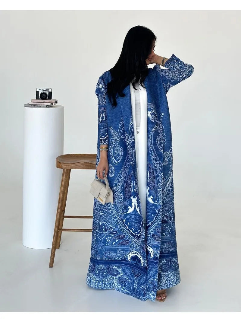 Trench Coat Long Sleeve Luxury Abaya