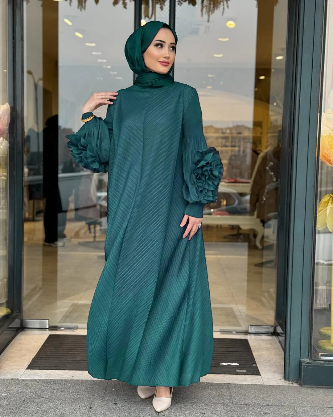 Pleated Luxury Dubai Dress