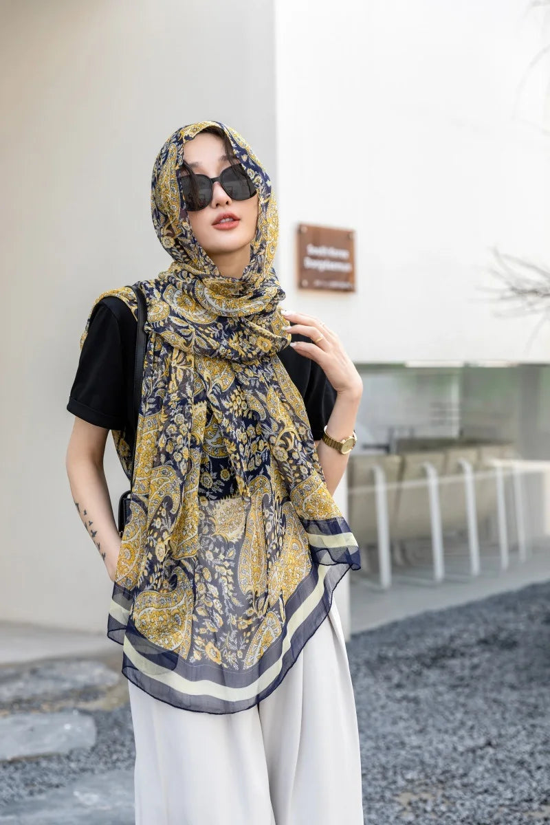 Thin Transparent Sunscreen Scarf Large Shawl Sarong