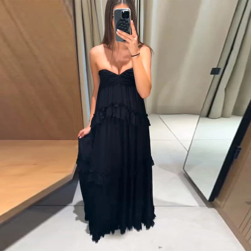 Ruffles Long Dress
