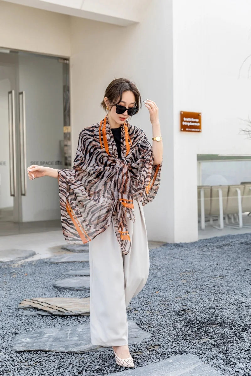 Thin Transparent Sunscreen Scarf Large Shawl Sarong
