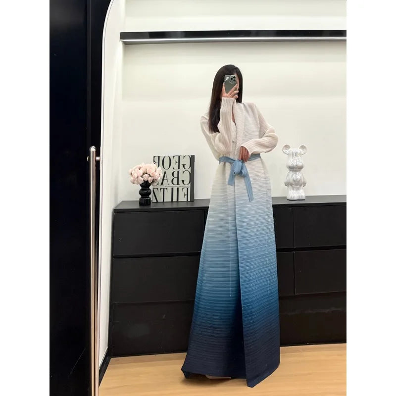 Trench Coat Printing Long-sleeved Cardigan
