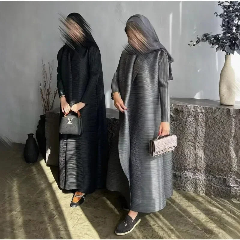 Luxury Long Trench Coat Loose Abaya