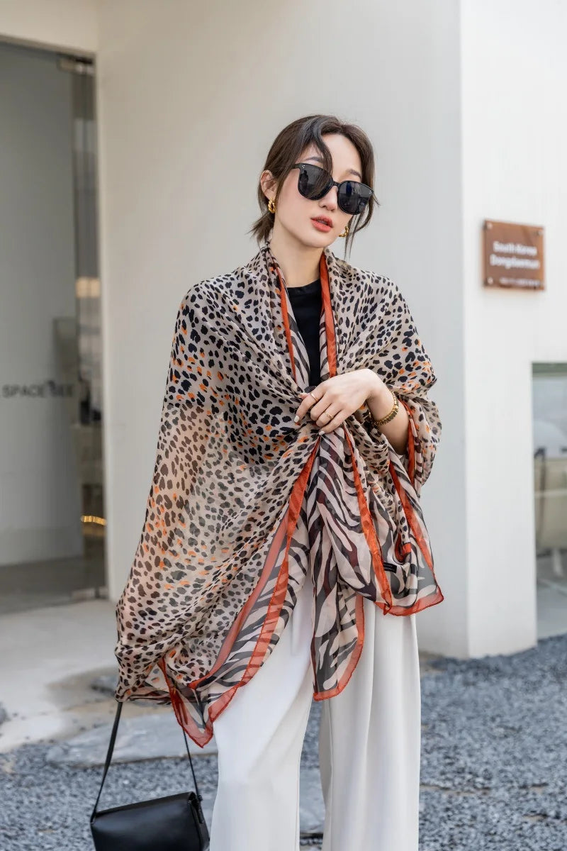 Thin Transparent Sunscreen Scarf Large Shawl Sarong