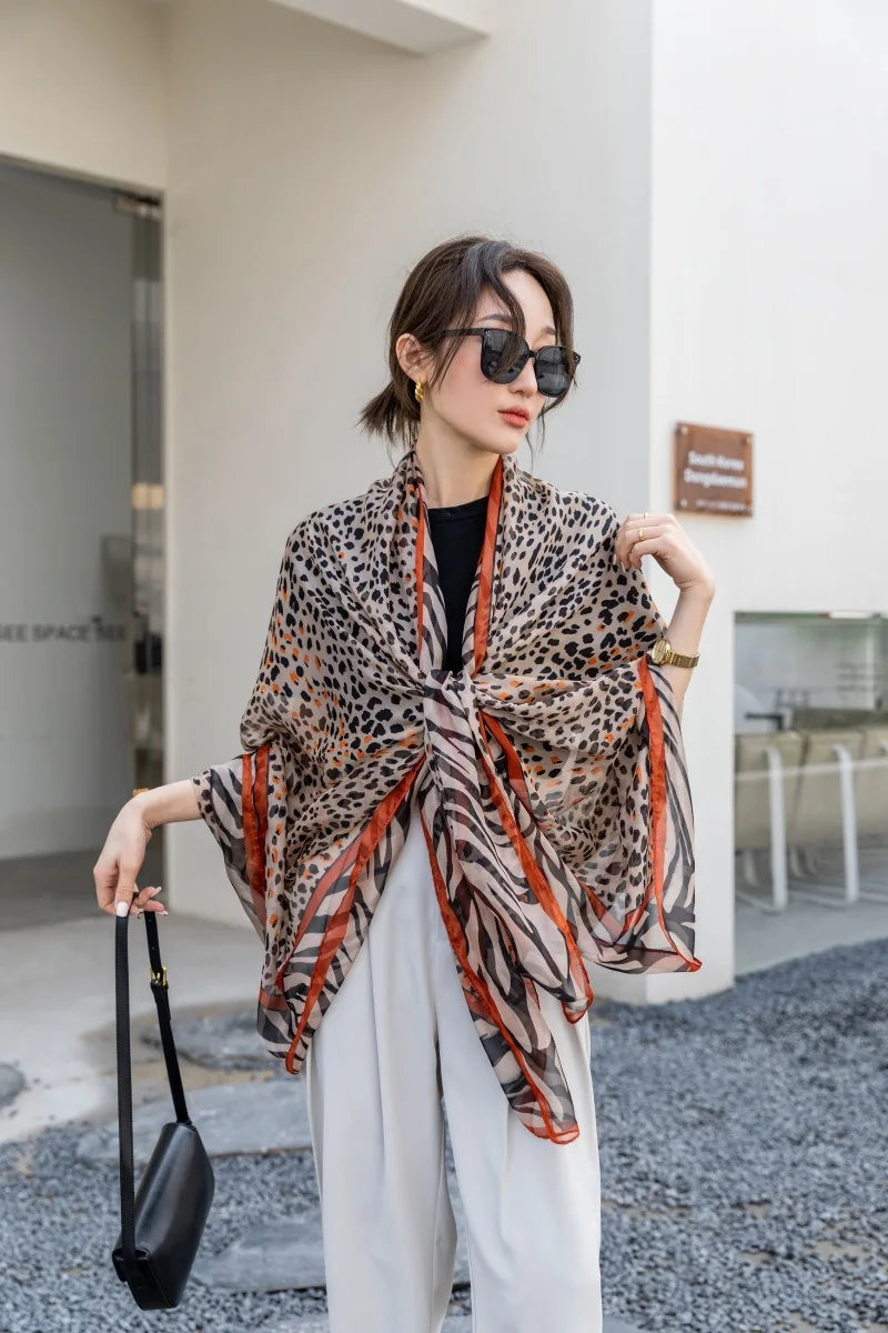 Thin Transparent Sunscreen Scarf Large Shawl Sarong