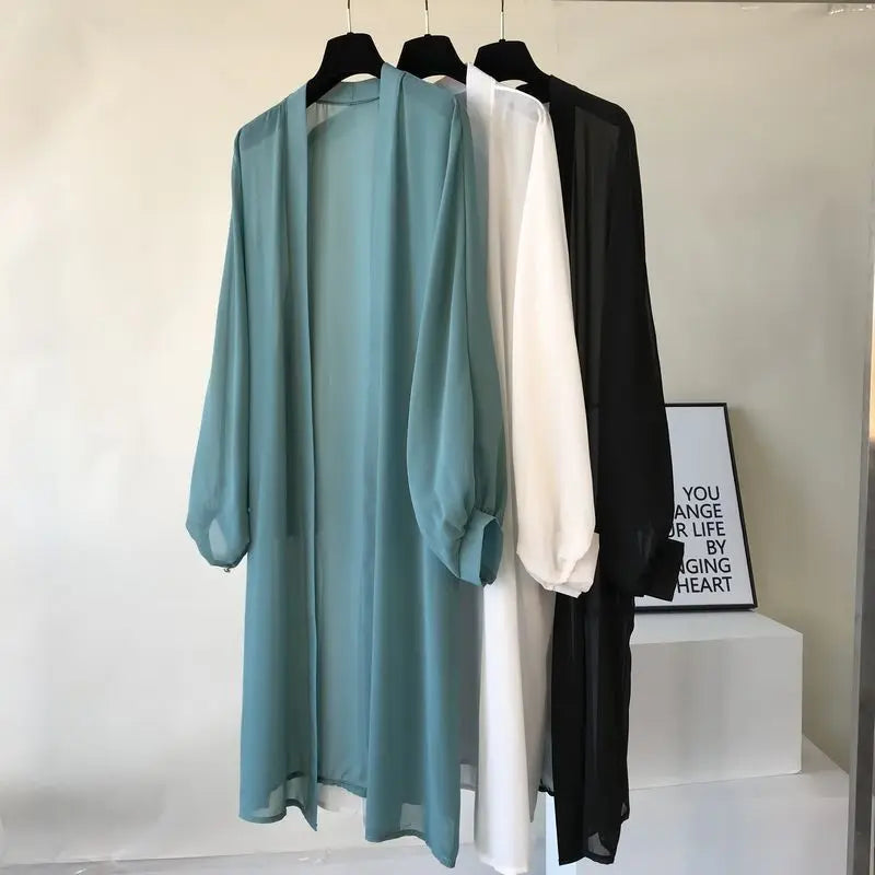 Loose Sunscreen Shawl Chiffon Cardigan Tops