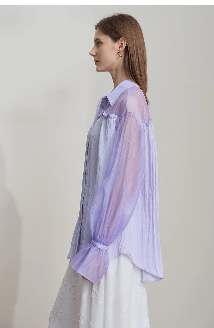 Sleeves Chiffon Shirt