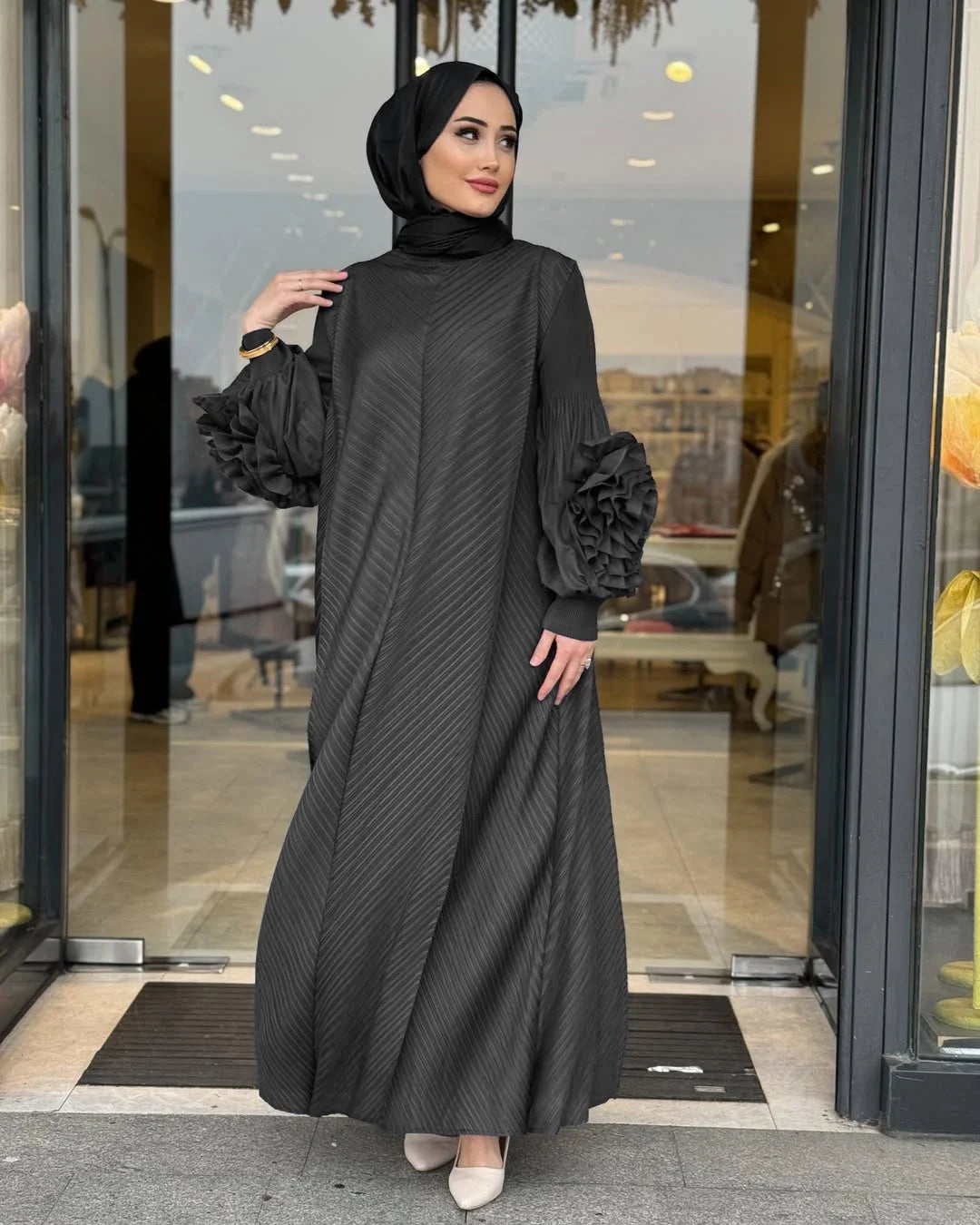 Pleated Luxury Dubai Dress