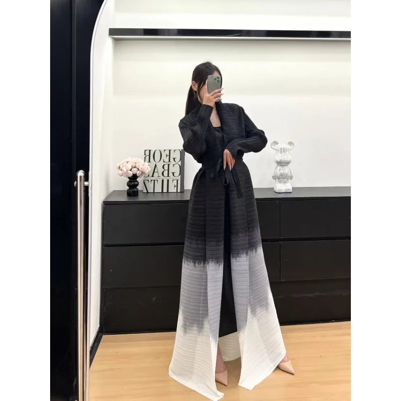 Trench Coat Printing Long-sleeved Cardigan