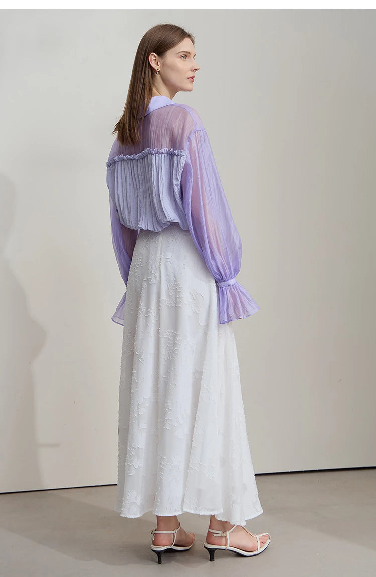 Sleeves Chiffon Shirt